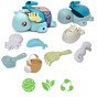 WOOPIE GREEN 2-in-1 Smėlio ir vonios rinkinys Mėlynas Vėžlys 8 vnt. BIOGRADUOTINIS ORGANINIS MEDŽIAGAS
