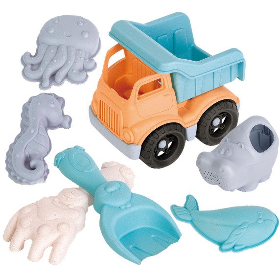 WOOPIE Smėlio žaidimo rinkinys su automobiliu, 7 dalys, Biodegradable, Ekologiškas medžiaga