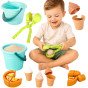WOOPIE Smėlio rinkinys FUN ICE CREAM 2-in-1 Ledų gamybos įrenginys Śniežek 15 vnt.