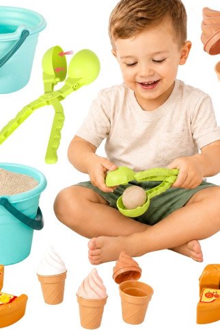 WOOPIE Smėlio rinkinys FUN ICE CREAM 2-in-1 Ledų gamybos įrenginys Śniežek 15 vnt. WOOPIE Smėlio rinkinys FUN ICE CREAM 2-in-1 Ledų gamybos įrenginys Śniežek 15 vnt.