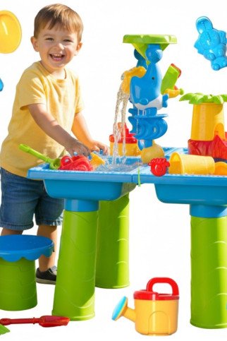 WOOPIE vandens stalas 2in1 smėlio dėžė su kėde XL akvaparkas 4 baseinai 13 priedų. WOOPIE vandens stalas 2in1 smėlio dėžė su kėde XL akvaparkas 4 baseinai 13 priedų.
