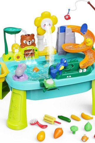WOOPIE 4-in-1 Vandens stalas, žvejybos žaidimas, praustuvas, vandens slaitas, gėlė. WOOPIE 4-in-1 Vandens stalas, žvejybos žaidimas, praustuvas, vandens slaitas, gėlė.