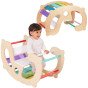 WOOPIE GREEN Medinis Deginukas su Vaivorykštės ir Tiltas 2-ių-1 Montessori FSC