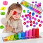 WOOPIE GREEN Montessori skaičiavimo ir spalvų mokymo dėlionė 56 vnt.