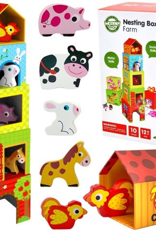 WOOPIE GREEN Ūkininkavimo dėžės kubas puzzle + figūrėlės 10 vnt. WOOPIE GREEN Ūkininkavimo dėžės kubas puzzle + figūrėlės 10 vnt.
