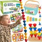 WOOPIE GREEN Montessori 12-in-1 variklio konstrukcijos dėžė FSC