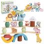 WOOPIE GREEN Balansuojantys mediniai gyvūnai stambinami puzzle FSC
