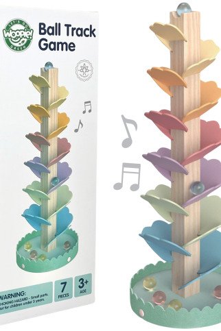 WOOPIE GREEN Medinis kamuolių takelis Muzikinis spalvotas medis Montesorio FSC WOOPIE GREEN Medinis kamuolių takelis Muzikinis spalvotas medis Montesorio FSC