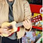 Viga medinis gitara vaikams, natūrali, 21 colių, 6 stygos