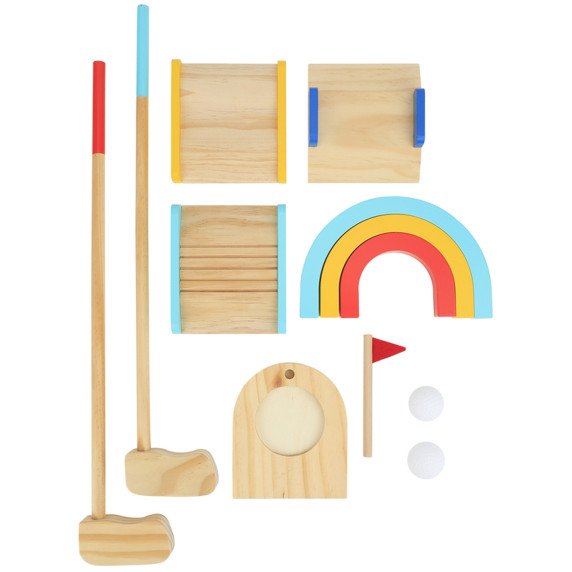TOOKY TOY Medinis golfo rinkinys 2 žmonėms 13 vnt.