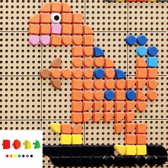 MASTERKIDZ Geometrinių kištukų rinkinys (256 vnt.)