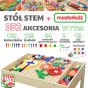 MASTERKIDZ Medinis Edukacinis Stalas + STEM SIENOS PRIEDAI