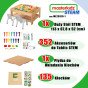 MASTERKIDZ Medinis edukacinis stalas + STEM SIENOS AKSESUARAI + 135 Blokai