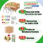 MASTERKIDZ Medinis mokomasis stalas + STEM SIENOS PAPUOŠALAI + 563 Blokai