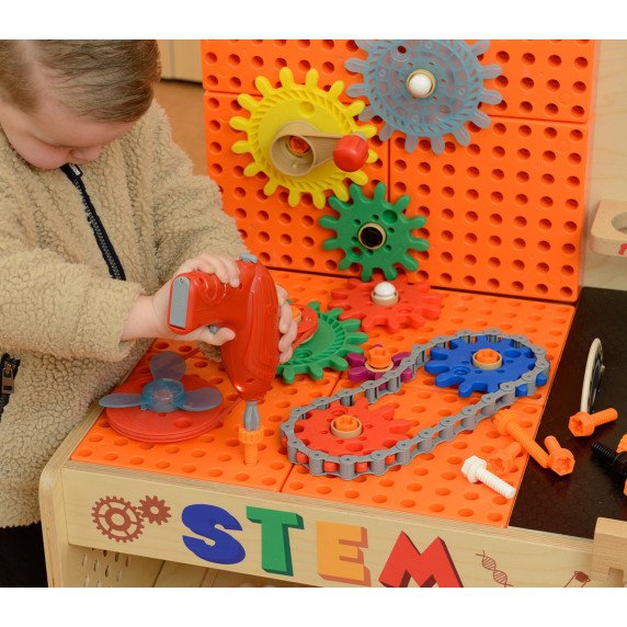 MASTERKIDZ STEM darbo stalo priedų rinkinys (111 vnt.)