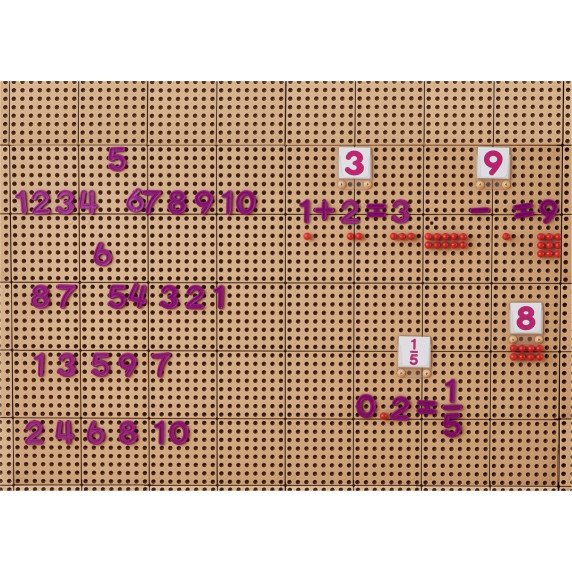 MASTERKIDZ Skaičių ir simbolių rinkinys mokytis skaičiuoti ir matematikos STEM sienos panelėms 82 vnt.