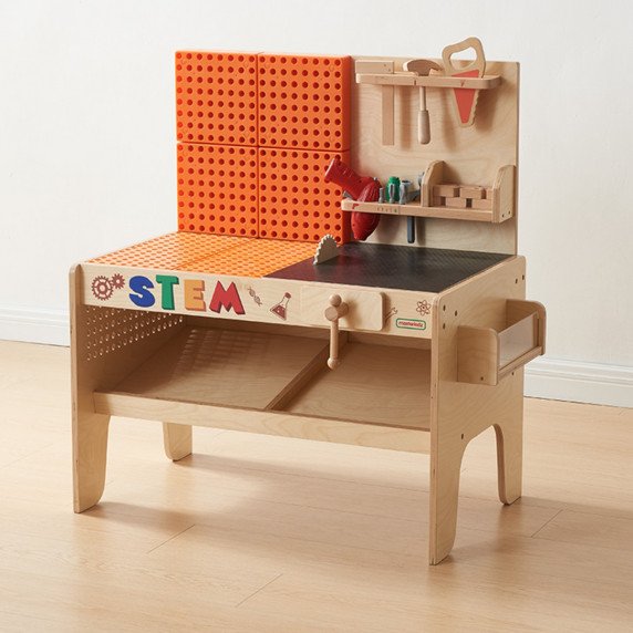 MASTERKIDZ Medinis dirbtuvių rinkinys XXL Montessori STEM su įrankiais + priedais