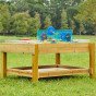 MASTERKIDZ Medinis lauko STEAM stalas + Krumpliaračių rinkinys (1200L, 121 x 99 x 60 cm.)