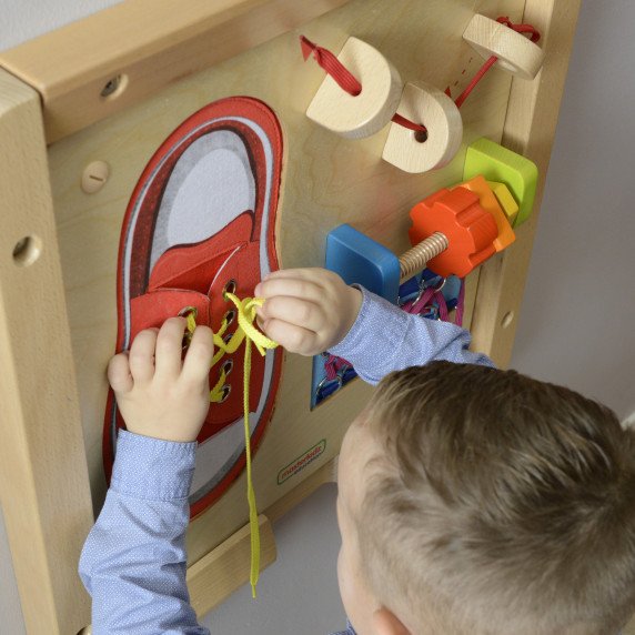 MASTERKIDZ Lavinamoji rankų miklumo - rišimo lenta
