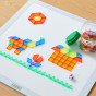 MASTERKIDZ spalvas keičianti LED panelė + Montessori mozaikos kaladėlės, 140 vnt.