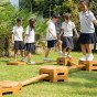 KLASIKINIS PASAULIS EDU Medinis Takelio Balanso Slydimo XXL Veiklos Takelis
