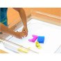 MASTERKIDZ Kvadratinis akrilinis konteineris žaidimams su vandeniu ir smėliu
