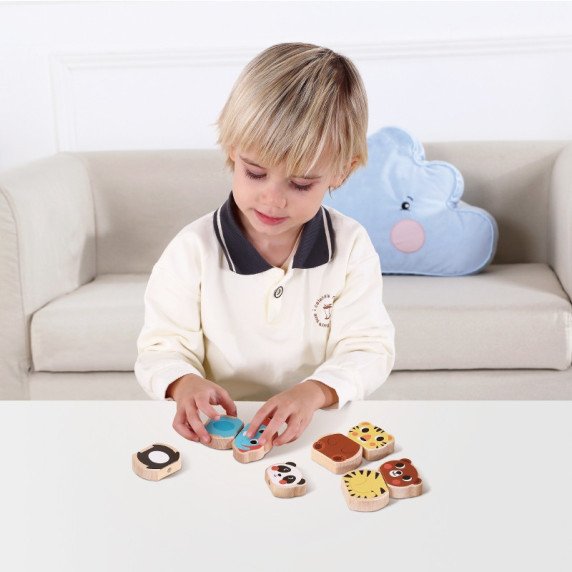 TOOKY TOY dėžė XXL Montessori edukacinė 7in1 pojūčių dėžė 19-21 mėnesiui