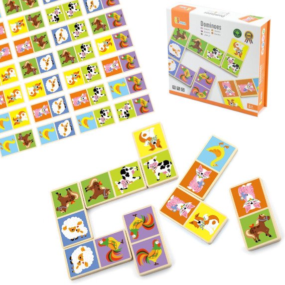 ŪKIO GYVŪNAI Medinis domino žaidimas