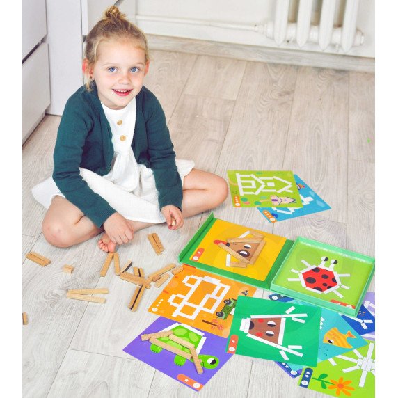 TOOKY TOY Mįslės Loginio Žaidimo Mįslės Magnetinės Kokybinės Plokštelės Vaikams 49 vnt.