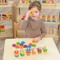 MASTERKIDZ Montessori skaičiavimo ir spalvų mokymosi galvosūkis su rikiuokliu