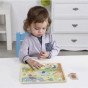 TOOKY TOY Medinis galvosūkis Montessori interaktyvus garsinis galvosūkis Laimingieji gyvūnai savanoje