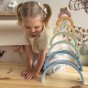 TOOKY TOY Pastel Puzzle mediniai Montessori vaivorykštės blokai