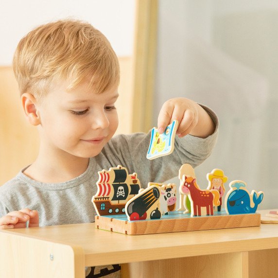 Viga Medinis Nuotolinio Mokymosi Puzzle 2 viename Žemės ir Jūros.