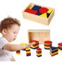 Mediniai Dienes blokai geometriniai figūros Viga Toys Montessori