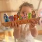 TOOKY TOY Medinis galvosūkis vaikams Nojus ir gyvūnai