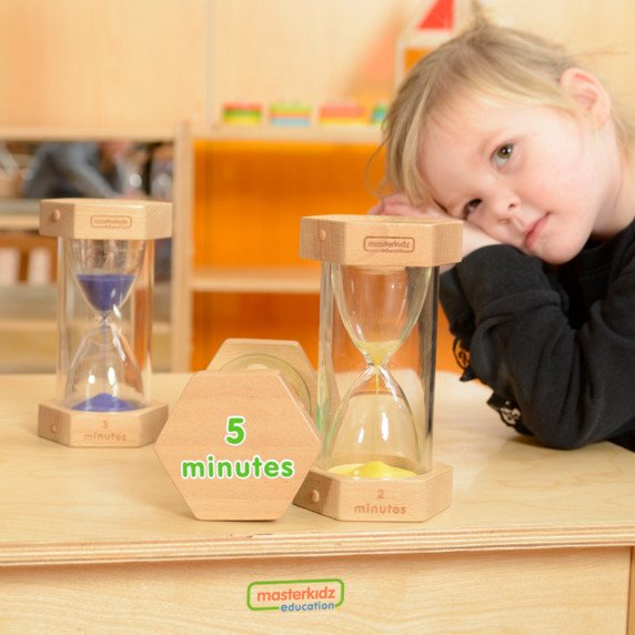 MASTERKIDZ Smėlio laikrodžio rinkinys - Mokymasis apie laiką
