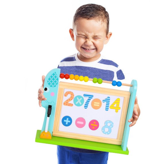 TOOKY TOY Didelis medinis dvipusis magnetinis + kreidinis lenta