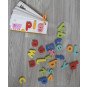TOOKY TOY Montessori abėcėlinis galvosūkis, mokymasis raidžių, žodžių, gyvūnų, 57 vnt.