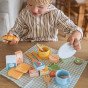 TOOKY TOY Pikniko rinkinys maisto pjaustytuvu su velkru Pusryčių rinkinys