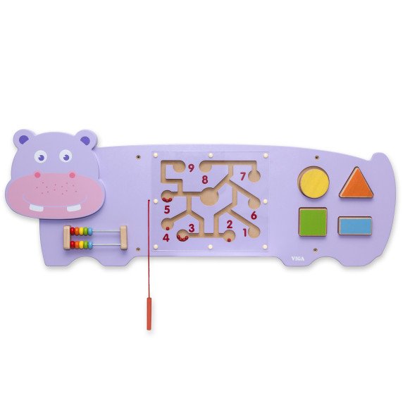 HIPOPOTAMAS Montessori sensorinė manipuliacinė lenta