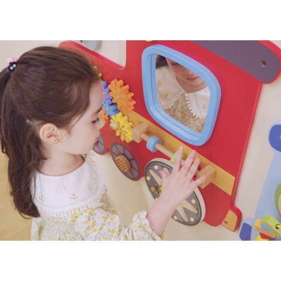 Montessori sensorinė manipuliacinė lenta „Traukinys“