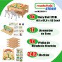 MASTERKIDZ Medinis mokomasis stalas + STEM Sienos priedai + 359 vnt.