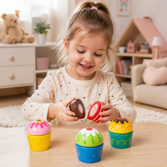 Viga Mediniai sausainiai Kupcake'ai 4 vnt.