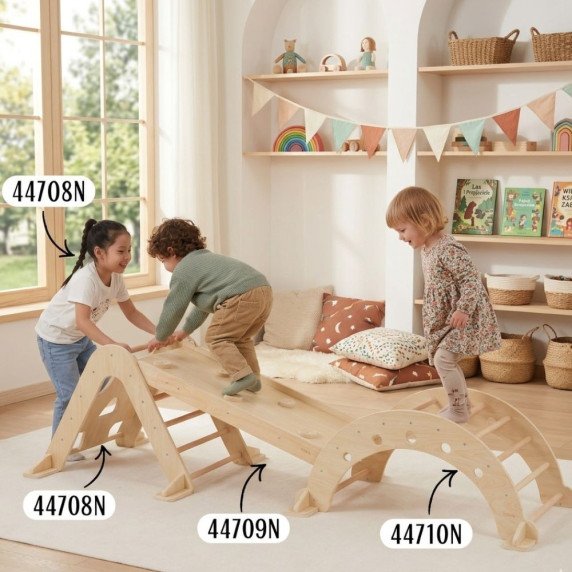 VIGA Medinė laiptelė Pikler klajavimo trikampis Montessori