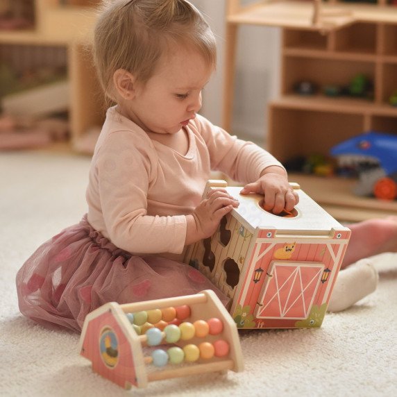 TOOKY TOY Medinis ūkininkijos ūkis veiklos rūšiaviklis Montessori skečiui