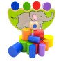VIGA medinis balansuojantis elefantas Montessori galvosūkis