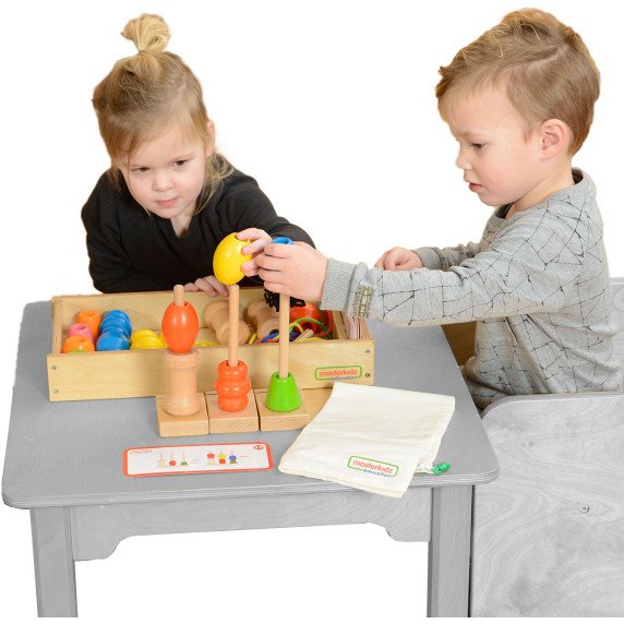 Didelis medinis Montessori siuviklis iš MASTERKIDZ