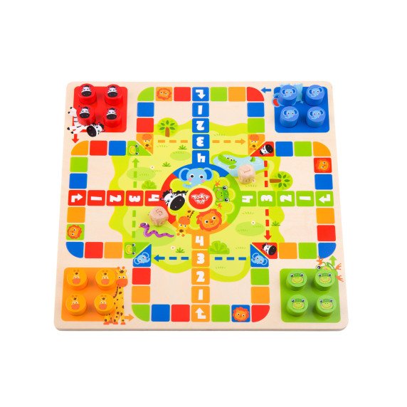 TOOKY TOY Logikos valdymo žaidimai 2 viename Ludo Ludo + Išlaisvink gyvūnus