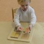 MASTERKIDZ Montessori dvipusės taktilinės vaizdinės dėlionės kubai