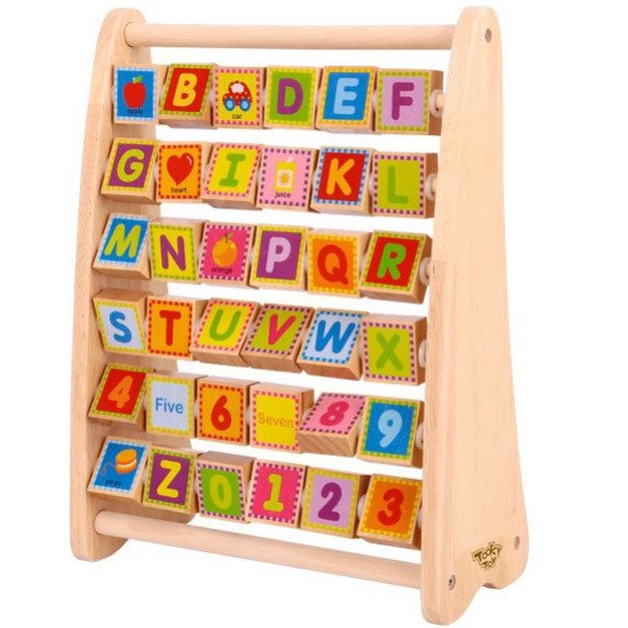 TOOKY TOY Abėcėlės, skaičiai, žodžiai, žodeliai Skaičiavimo prietaisas
